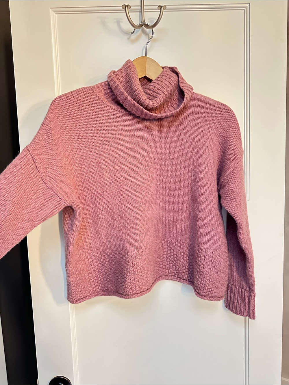NWOT Madewell Dusty Pink Turtleneck Sweater